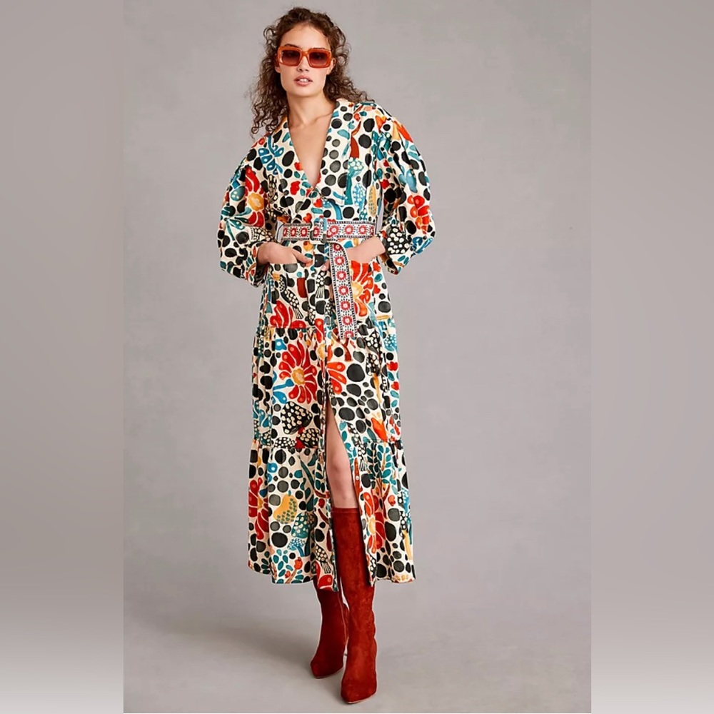 Anthropologie FARM Rio Mushroom Forest canvas Dress